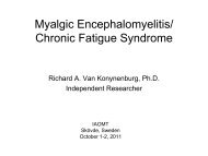 Myalgic Encephalomyelitis/ Chronic Fatigue Syndrome