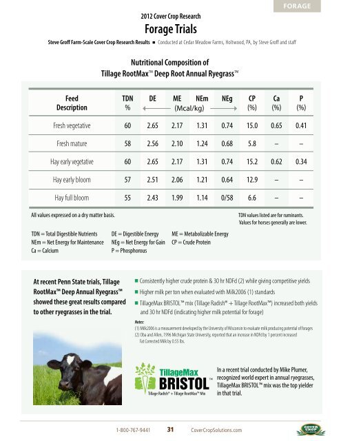 Tillage RadishÂ® Resource Guide - Cover Crop Solutions