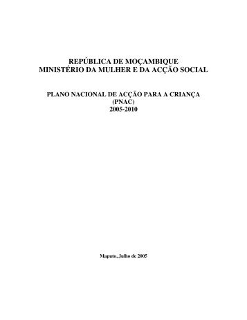 PNAC VIII.pdf - UNICEF Mozambique - Home page