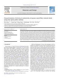 Characterization of electrical conductivity of porous metal fiber ...