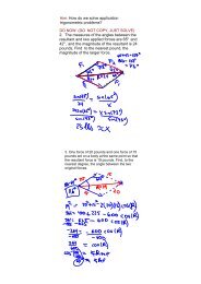 2. The measures of the angles between the resultant and two ...