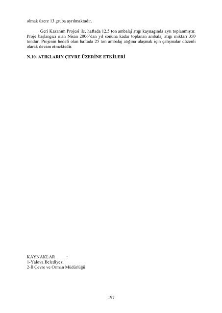 2006 yılı il çevre durum raporu - çevresel etki değerlendirme ...