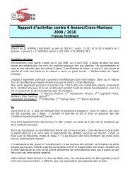 Rapport SP6 - Ski Valais