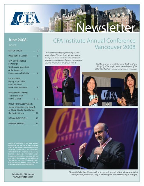 newsletter - local CFA Societies