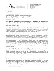 ACC and IP Committee Letter regarding IPR and PGR