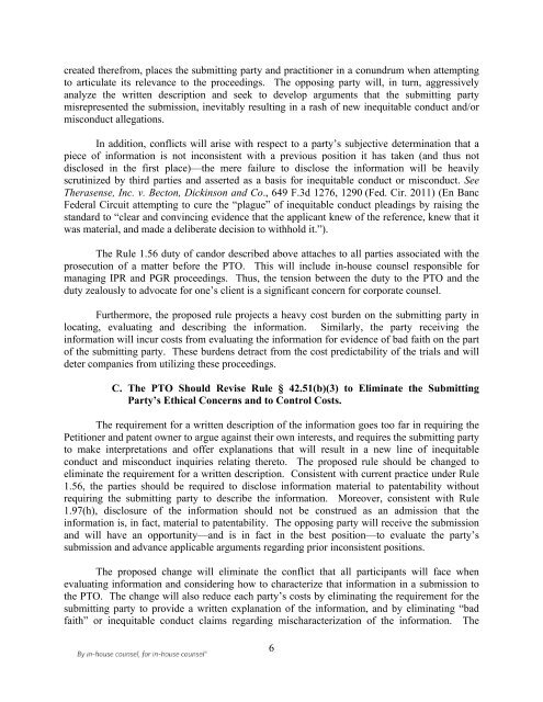 ACC and IP Committee Letter regarding IPR and PGR