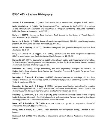 EOSC 433 - Lecture Bibliography - Earth and Ocean Sciences ...