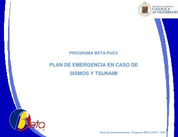 PLAN DE EMERGENCIA EN CASO DE SISMOS Y TSUNAMI - Altavoz