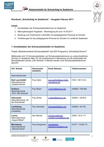 6. Rundmail Februar 2011 - AWO Regionalverband Halle ...