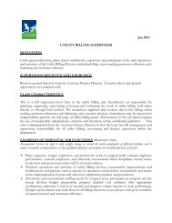 Job Description: Utility Billing Supervisor - City of Tigard