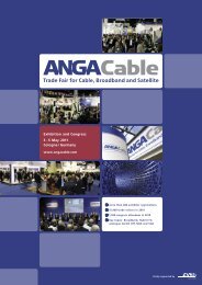Trade Fair for Cable, Broadband and Satellite - ANGA COM