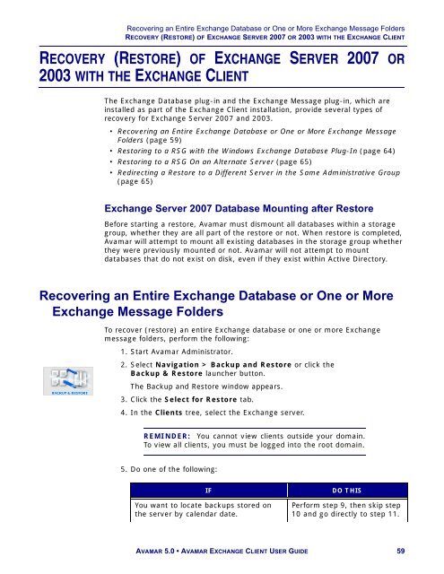 Avamar 5.0 Exchange Client User Guide.pdf - EMC Community ...