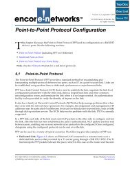 Protocols: Point-to-Point Protocol Configuration - Encore Networks