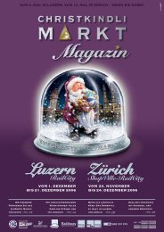 zum 4. mal in luzern, zum 13. mal in zürich - Christkindlimarkt