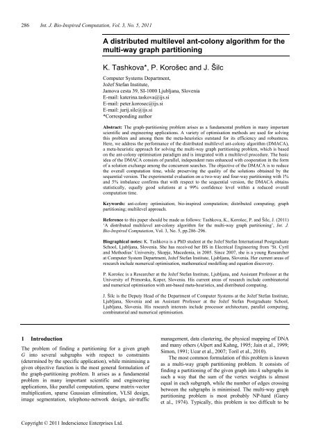 A distributed multilevel ant-colony algorithm for the multi-way graph ...