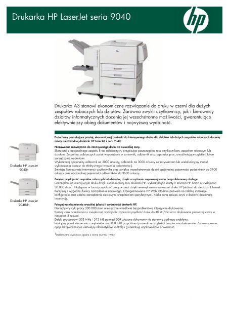 Broszura produktowa LaserJet 9040 - Centrum Druku