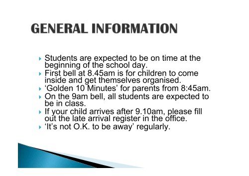 Junior school Information evening powerpoint - Doncaster Primary ...