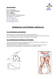 FEMORALE ANTEVERSIE- TOEING-IN. - Dienst Orthopedie Ronse