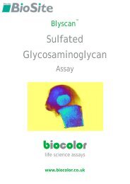 Blyscan SULFATED GLYCOSAMINOGLYCANS ... - Nordic Biosite