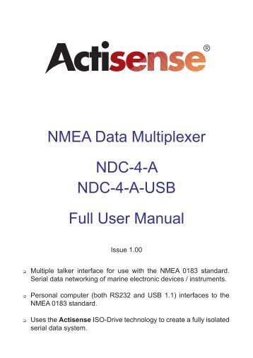 NMEA Data Multiplexer NDC-4-A NDC-4-A-USB Full User Manual