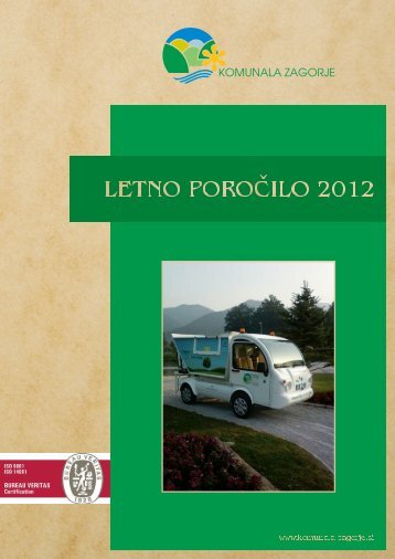 letno poročilo 2012 - Komunala Zagorje