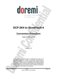 DCP-2K4-to-ShowVault-4 Conversion Procedure - Doremi Labs