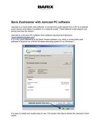 Jamcast and Barix - Howto - SkyWare