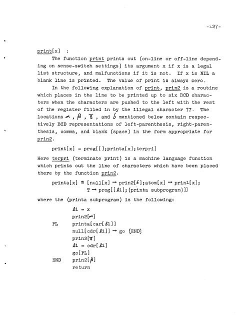 LISP I Programmer's Manual - Software Preservation Group