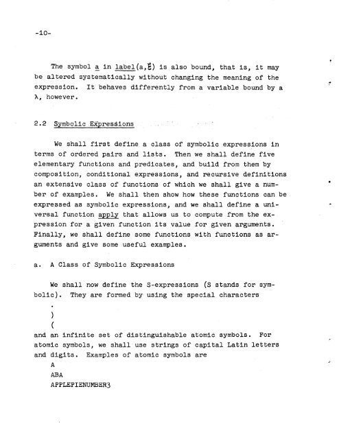 LISP I Programmer's Manual - Software Preservation Group