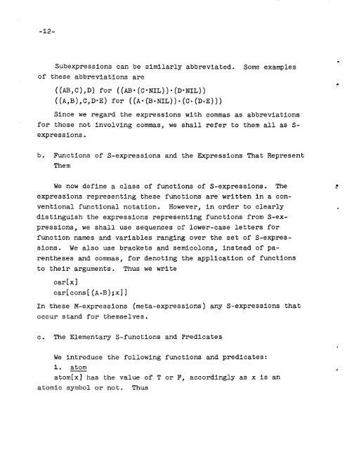 LISP I Programmer's Manual - Software Preservation Group