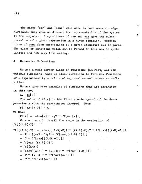 LISP I Programmer's Manual - Software Preservation Group