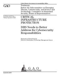 GAO-08-1157T Critical Infrastructure Protection: DHS Needs to ...