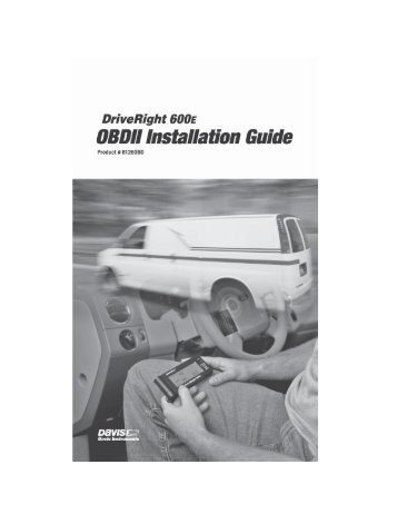 DriveRight 600E OBD Installation Guide - Davis Instruments Corp.