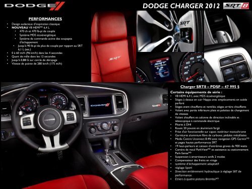 DODGE CHARGER 2012 - Chrysler Canada