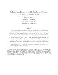 Do Large-Firm Bargaining Models Amplify and Propagate ...