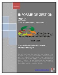 INFORME DE GESTION 2012 - AlcaldÃ­a de Paipa