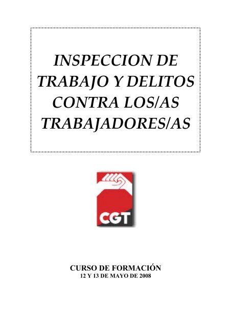 inspeccion de trabajo y delitos contra los/as ... - In-formaciÃ³n