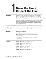 Draw the Line / Respect the Line - ETR Health Promotion