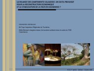 III/ Diagnostic territorial des campements villageois - Le tourisme ...