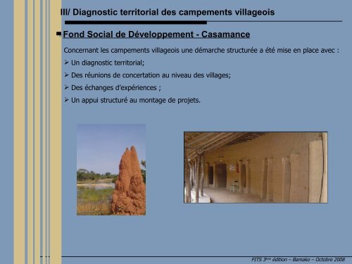 III/ Diagnostic territorial des campements villageois - Le tourisme ...