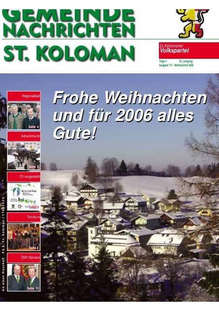 Gemeindezeitung Winter 2005 (0 bytes) - St. Koloman