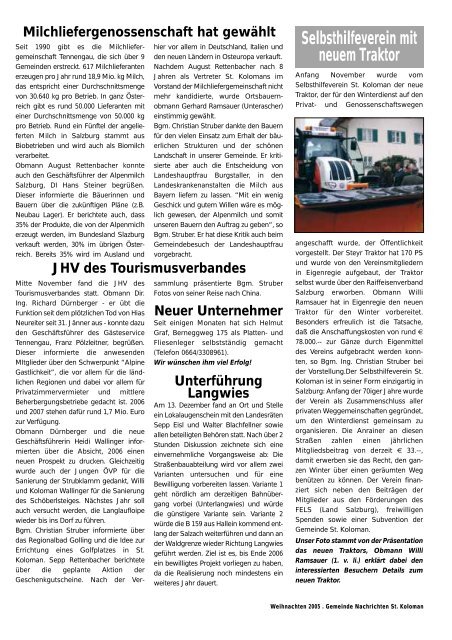 Gemeindezeitung Winter 2005 (0 bytes) - St. Koloman