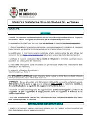 richiesta di pubblicazioni per la celebrazione del matrimonio