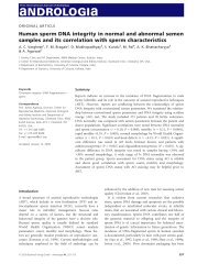 Human sperm DNA integrity in normal and abnormal semen ...