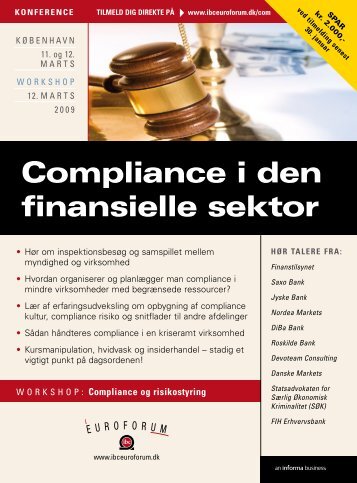 Compliance i den finansielle sektor - IBC Euroforum