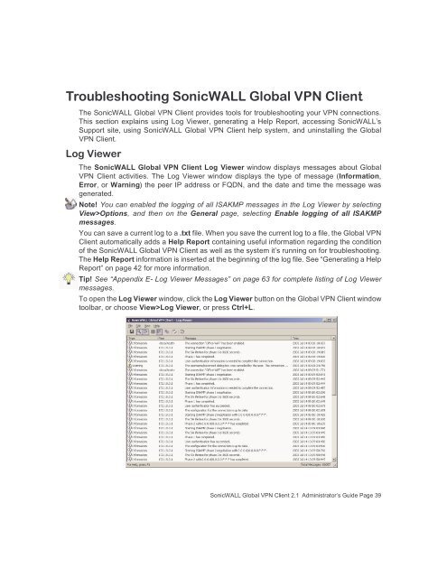 SonicWALL Global VPN Client