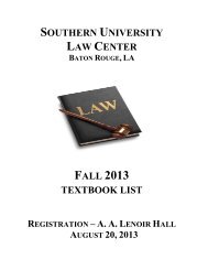textbooks can be purchased from - Southern University Law Center