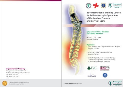 28th International Training Course for Full-endoscopic Operations of ...