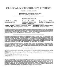 Burn Wound Infections Clinical Microbiology Reviews American