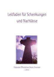 Leitfaden für Schenkungen und Nachlässe (nur PDF)